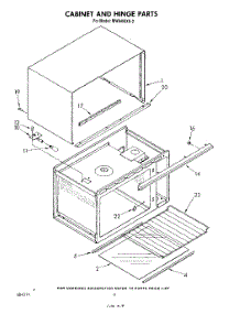 04 - Cabinet And Hinge parts for Whirlpool Microwave MW8400XS2 from AppliancePartsPros.com