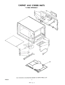 03 - Cabinet And Stirrer parts for Whirlpool Microwave MW3520XP1 from AppliancePartsPros.com
