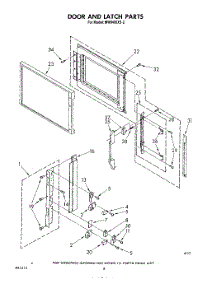 06 - Door And Latch parts for Whirlpool Microwave MW8400XS2 from AppliancePartsPros.com