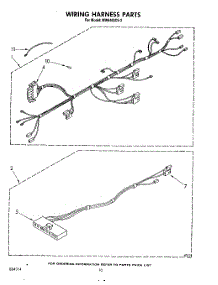 07 - Wiring Harness , Literature And Optional parts for Whirlpool Microwave MW8400XS2 from AppliancePartsPros.com