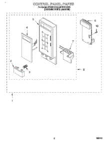 02 - Control Panel parts for Whirlpool Microwave MT5151XDZ0 from AppliancePartsPros.com