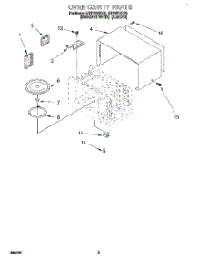 03 - Oven Cavity parts for Whirlpool Microwave MT5151XDZ0 from AppliancePartsPros.com