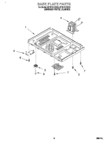 06 - Base Plate parts for Whirlpool Microwave MT5151XDZ0 from AppliancePartsPros.com