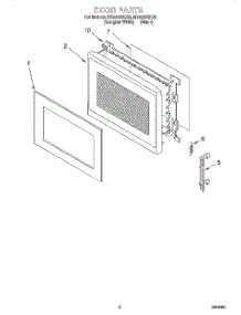 02 - Door parts for Whirlpool Microwave MT8066SEB0 from AppliancePartsPros.com