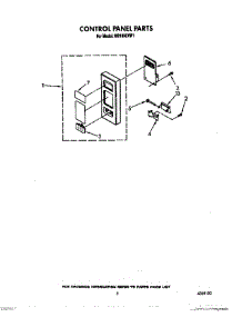 05 - Control Panel parts for Whirlpool Microwave MS1650XW1 from AppliancePartsPros.com