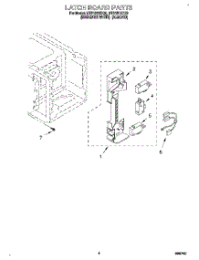 04 - Latch Board parts for Whirlpool Microwave MT5151XDQ0 from AppliancePartsPros.com