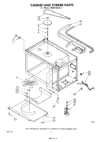 03 - Cabinet And Stirrer parts for Whirlpool Microwave MW8700XR0 from AppliancePartsPros.com