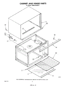 04 - Cabinet And Hinge parts for Whirlpool Microwave MW8700XR0 from AppliancePartsPros.com