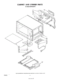03 - Cabinet And Stirrer parts for Whirlpool Microwave MW1200XP1 from AppliancePartsPros.com