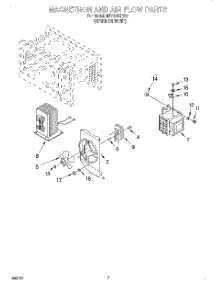 05 - Magnetron & Air Flow parts for Whirlpool Microwave MT7078XDQ0 from AppliancePartsPros.com