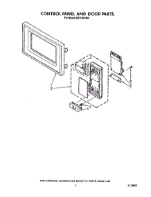 03 - Control Panel And Door parts for Whirlpool Microwave MT2150XW0 from AppliancePartsPros.com