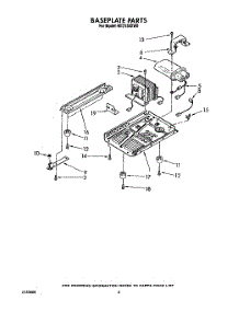 05 - Baseplate parts for Whirlpool Microwave MT2150XW0 from AppliancePartsPros.com
