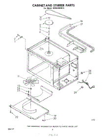 03 - Cabinet And Stirrer parts for Whirlpool Microwave MW8200XR0 from AppliancePartsPros.com