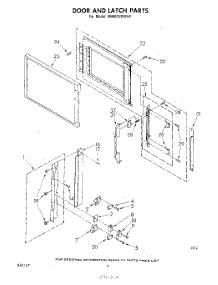 05 - Door And Latch parts for Whirlpool Microwave MW8200XR0 from AppliancePartsPros.com