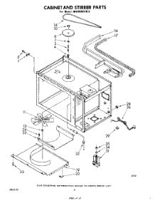 03 - Cabinet And Stirrer parts for Whirlpool Microwave MW8800XR0 from AppliancePartsPros.com