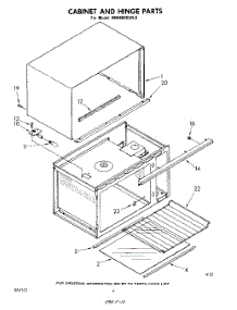 04 - Cabinet And Hinge parts for Whirlpool Microwave MW8800XR0 from AppliancePartsPros.com