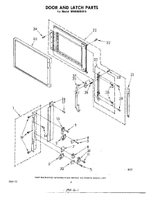 05 - Door And Latch parts for Whirlpool Microwave MW8800XR0 from AppliancePartsPros.com