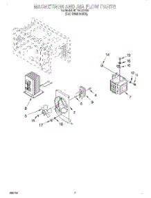 05 - Magnetron & Air Flow parts for Whirlpool Microwave MT7073XDQ0 from AppliancePartsPros.com