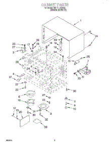 03 - Cabinet, Literature parts for Whirlpool Microwave 7MT7118XDQ0 from AppliancePartsPros.com