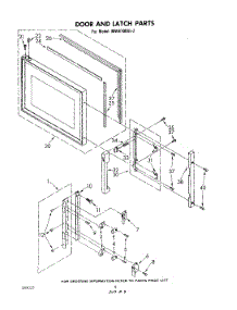 05 - Door And Latch parts for Whirlpool Microwave MW8700XL2 from AppliancePartsPros.com