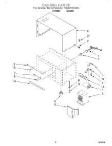 05 - Cabinet parts for Whirlpool Microwave MG2070XAB0 from AppliancePartsPros.com