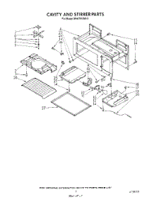 07 - Cavity And Stirrer parts for Whirlpool Microwave MH6701XW0 from AppliancePartsPros.com