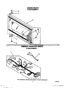 05 - Door, Wiring Harness, Lit / Optional parts for Whirlpool Microwave MH6600XW1 from AppliancePartsPros.com