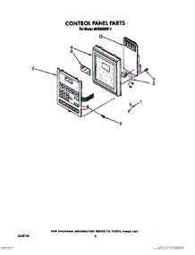 06 - Control Panel parts for Whirlpool Microwave MH6600XW1 from AppliancePartsPros.com