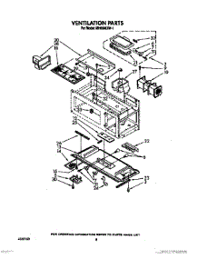 08 - Ventilation parts for Whirlpool Microwave MH6600XW1 from AppliancePartsPros.com