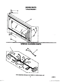 05 - Door, Wiring Harness, Lit / Optional parts for Whirlpool Microwave MH6700XW1 from AppliancePartsPros.com
