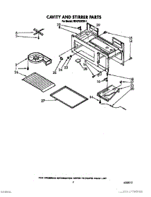 07 - Cavity And Stirrer parts for Whirlpool Microwave MH6700XW1 from AppliancePartsPros.com