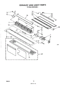 07 - Exhaust And Light parts for Whirlpool Microwave MH6700XM1 from AppliancePartsPros.com