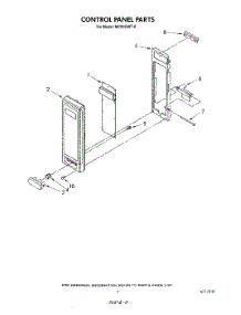 06 - Control Panel parts for Whirlpool Microwave MC8990XT0 from AppliancePartsPros.com