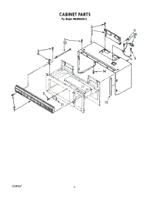 03 - Cabinet parts for Whirlpool Microwave MH6600XX0 from AppliancePartsPros.com
