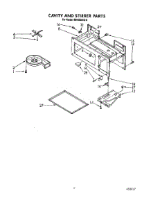 06 - Cavity And Stirrer parts for Whirlpool Microwave MH6600XX0 from AppliancePartsPros.com