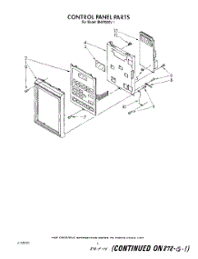 06 - Control Panel parts for Whirlpool Microwave MH6700XV1 from AppliancePartsPros.com