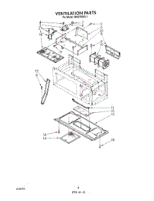 08 - Ventilation parts for Whirlpool Microwave MH6700XV1 from AppliancePartsPros.com