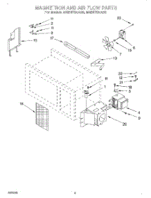 02 - Magnetron And Airflow, Literature parts for Whirlpool Microwave MG2070XAQ0 from AppliancePartsPros.com