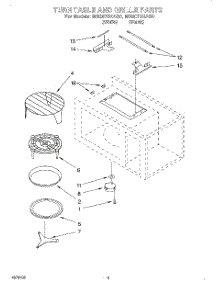 04 - Turn Table And Grille parts for Whirlpool Microwave MG2070XAQ0 from AppliancePartsPros.com