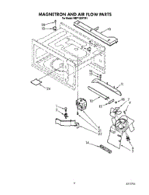 03 - Magnetron And Air Flow parts for Whirlpool Microwave MB7120XYB1 from AppliancePartsPros.com