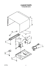 04 - Cabinet parts for Whirlpool Microwave MB7120XYB1 from AppliancePartsPros.com