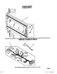 05 - Door, Wiring Harness, Lit / Optional parts for Whirlpool Microwave MH6600XW0 from AppliancePartsPros.com
