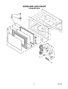 05 - Door And Latch parts for Whirlpool Microwave MB7120XYB1 from AppliancePartsPros.com