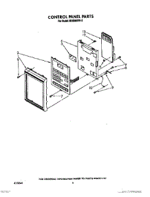 06 - Control Panel parts for Whirlpool Microwave MH6600XW0 from AppliancePartsPros.com