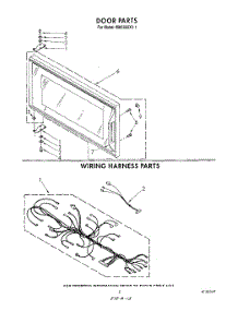 05 - Door , Wiring Harness , Lit / Optional parts for Whirlpool Microwave MH6600XV1 from AppliancePartsPros.com