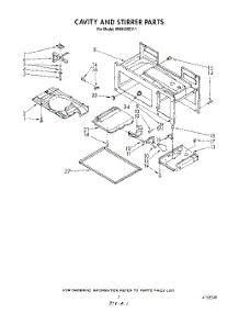 07 - Cavity And Stirrer parts for Whirlpool Microwave MH6600XV1 from AppliancePartsPros.com