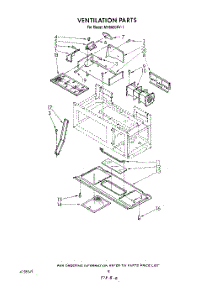 08 - Ventilation parts for Whirlpool Microwave MH6600XV1 from AppliancePartsPros.com