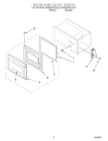 03 - Door And Latch parts for Whirlpool Microwave MG3090XAB0 from AppliancePartsPros.com