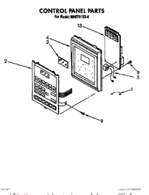 06 - Control Panel parts for Whirlpool Microwave MH6701XX0 from AppliancePartsPros.com