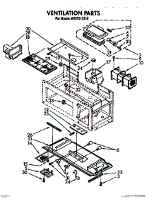 08 - Ventilation parts for Whirlpool Microwave MH6701XX0 from AppliancePartsPros.com
